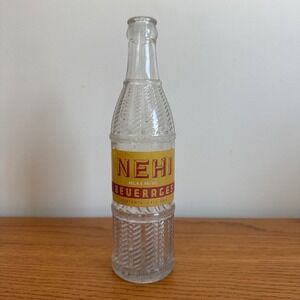 Vintage NEHI Beverages Glass Bottle 12 Oz Herrin Illinois Collectible